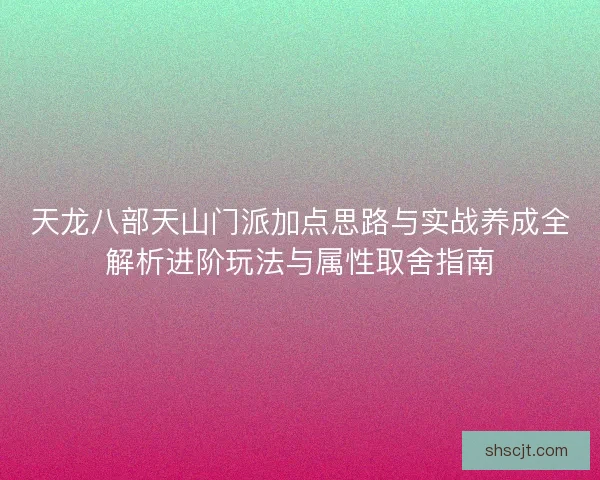 天龙八部天山门派加点思路与实战养成全解析进阶玩法与属性取舍指南